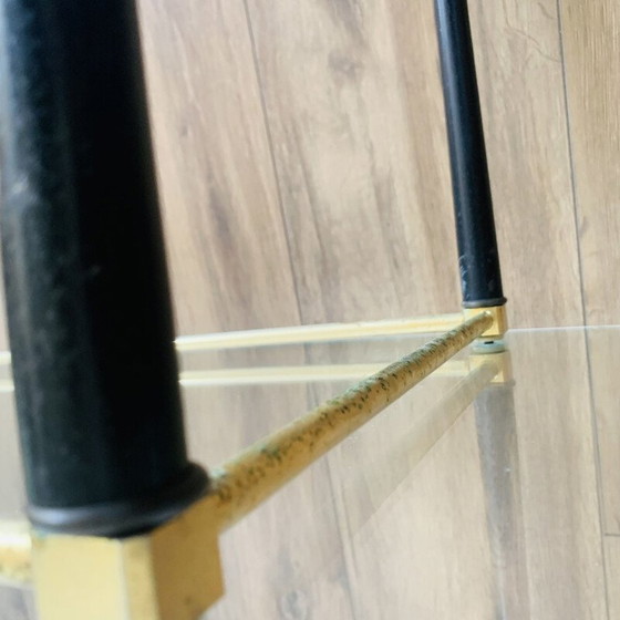 Image 1 of Tavolino da caffè vintage in vetro e ottone, 1960