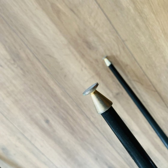 Image 1 of Tavolino da caffè vintage in vetro e ottone, 1960