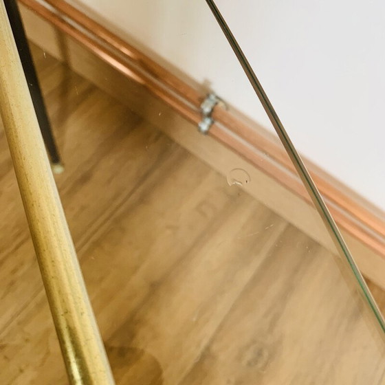 Image 1 of Tavolino da caffè vintage in vetro e ottone, 1960