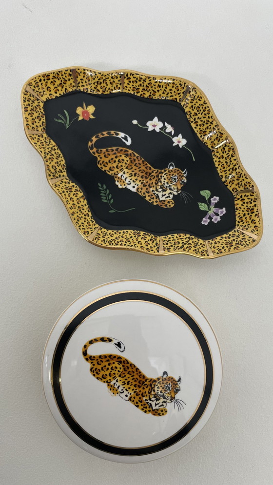 Image 1 of Lynn Chase porcelain set panther