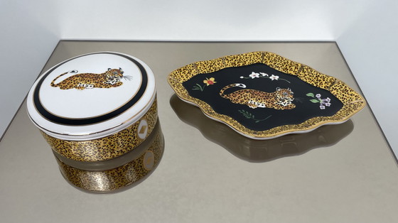 Image 1 of Lynn Chase porcelain set panther