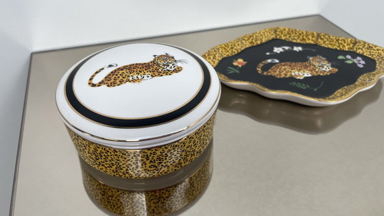 Image 1 of Lynn Chase porcelain set panther