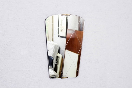 Image 1 of Free-form engraved mirror 1960