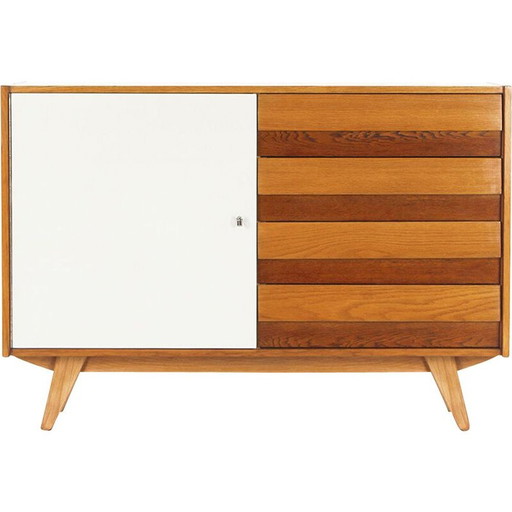 Vintage sideboard with white door by Jiri Jiroutek for Interier Praha, Czech 1960