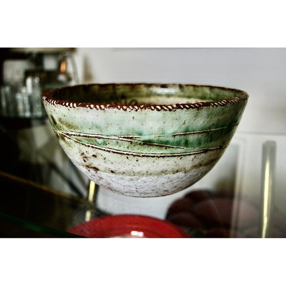 Image 1 of Vintage ceramic salad bowl by Albert Thiry, France 1960