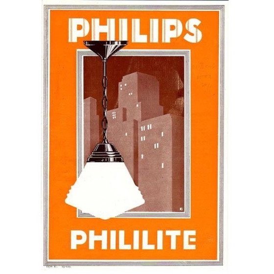 Image 1 of 2 x art deco lamps Phililite (Philips)