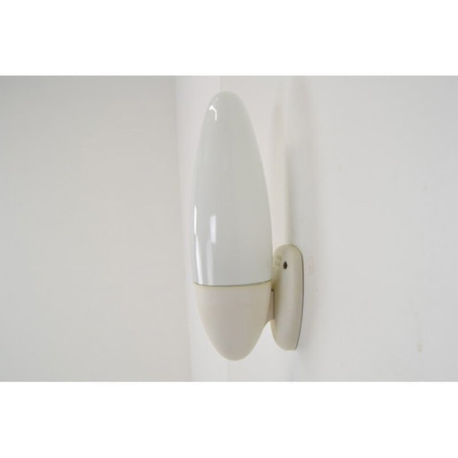 Mid-century bakelite and glass wall lamp, Czechoslovakia 1960s