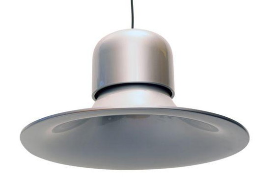 Image 1 of LARGE SEVENTIES STILNOVO PENDANT SILVER VINTAGE