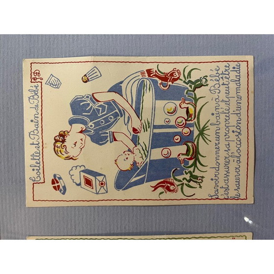 Image 1 of Dipinto d'epoca di illustrazioni per bambini di J Duché, 1950