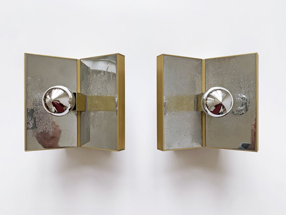 Image 1 of 2X Italian Sciolari Wall Lights