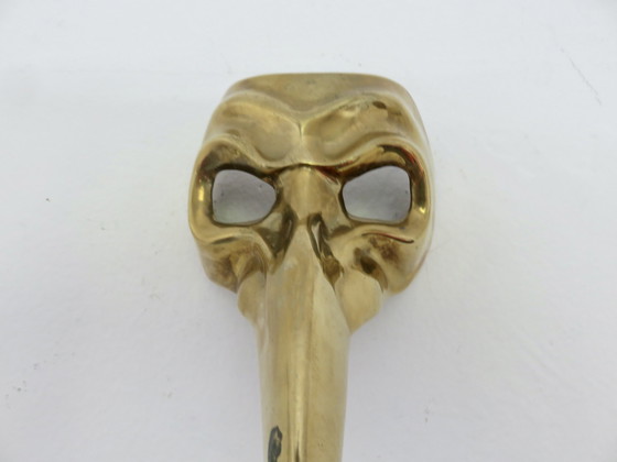 Image 1 of Maschera di Carnevale Veneziana, Ottone Dorato Massiccio, Medico della Peste, 1970