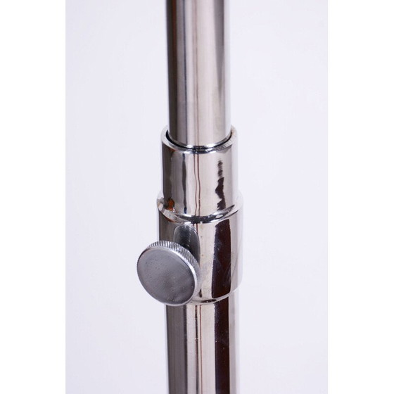 Image 1 of Vintage Art Deco floor lamp in chrome steel and walnut by Jindrich Halabala for Up Zavody, Czechoslovakia 1930