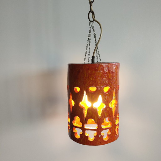 Vintage 60s-70s Pendant Lamp Ceramic Scandinavian Style