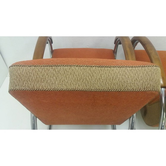 Image 1 of Pair of vintage armchairs model H221 by Jindřich Halabala, Czechoslovakia 1920