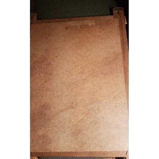 Espejo rectangular vintage de roble macizo, Francia, 1950