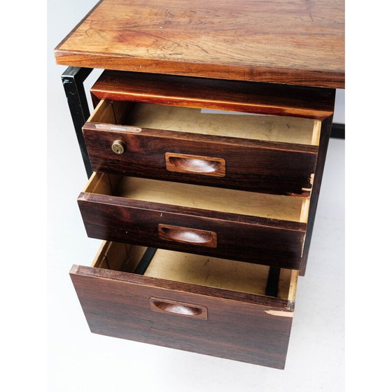 Image 1 of Vintage desk in rosewood and metal legs, Denmark 1960