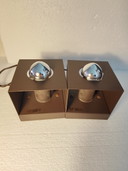 Lampada da tavolo/parete vintage Philips Nws-65 Cube da 2 pezzi