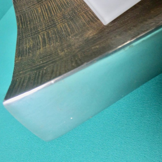 Image 1 of Pair of vintage rectangular opaline glass wall lamp for Fisher Leuchten, Germany 1980