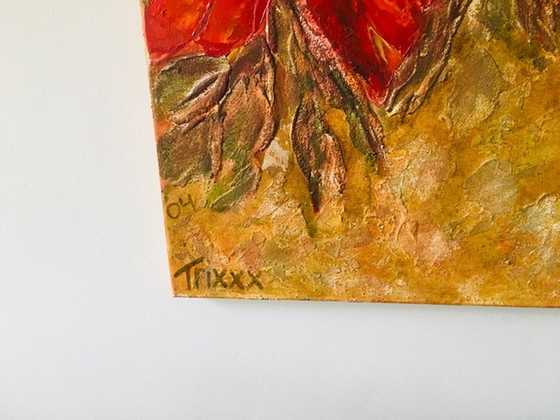 Image 1 of Trix van Hoof - triptych of poppies