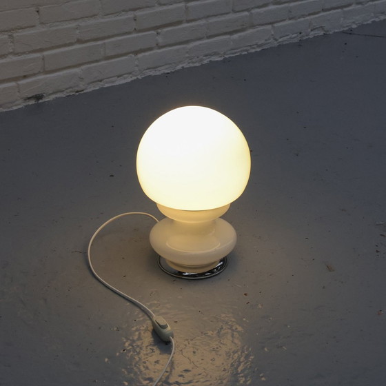 Image 1 of Space Age Italian Glass Table Lamp '70S