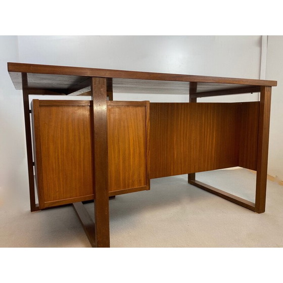 Image 1 of Vintage wooden desk with 3 drawers