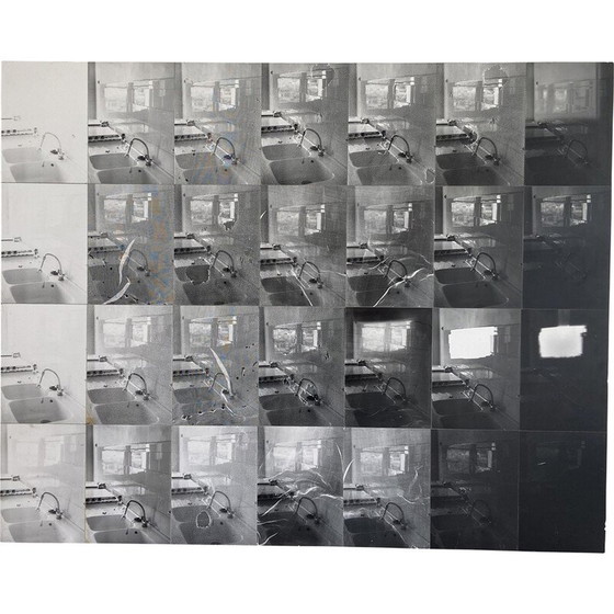Image 1 of Vintage painting "Photo-Montage", 1970