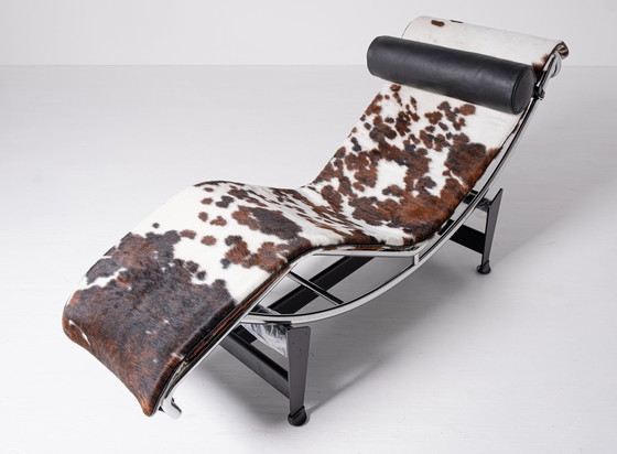 Image 1 of Cassina - Chaise Longue - LC4 - Charlotte Perriand, Le Corbusier, Pierre Jeanneret - Leather, Steel