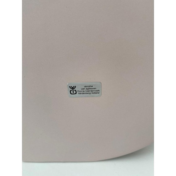 Image 1 of Coppia di vasi rosa vintage di Dorothe van Agthoven per Flora Keramiek, anni '80