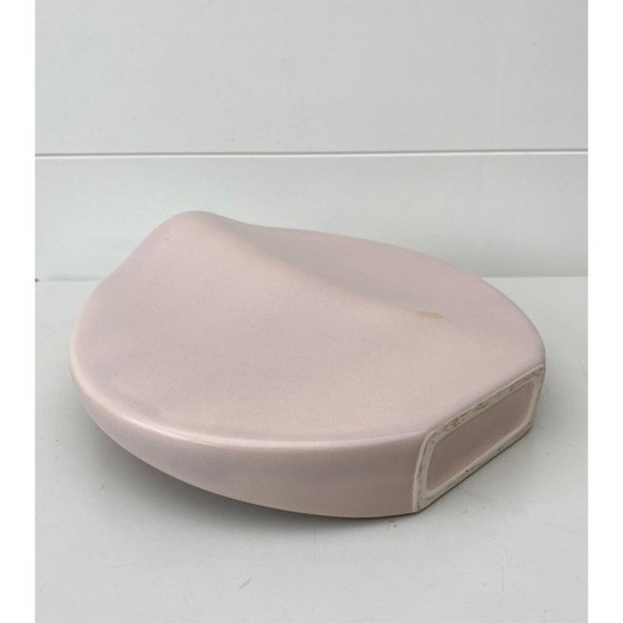 Image 1 of Coppia di vasi rosa vintage di Dorothe van Agthoven per Flora Keramiek, anni '80