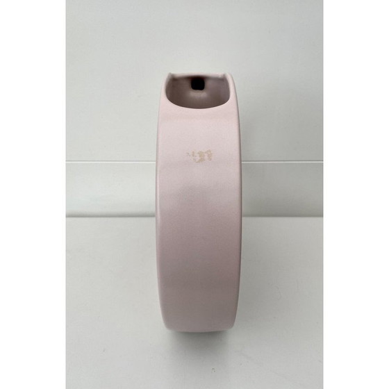 Image 1 of Coppia di vasi rosa vintage di Dorothe van Agthoven per Flora Keramiek, anni '80