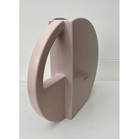 Image 1 of Coppia di vasi rosa vintage di Dorothe van Agthoven per Flora Keramiek, anni '80