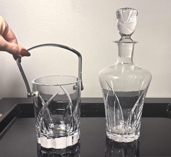 Image 1 of Carafe And Ice Bucket Sèvres Crystal 