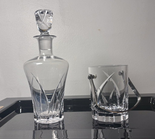 Carafe And Ice Bucket Sèvres Crystal 