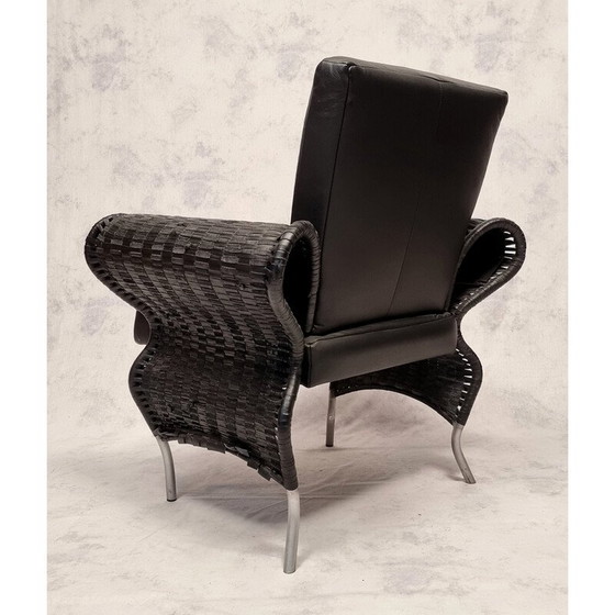 Image 1 of Pair of vintage leather armchairs by Borek Sipek, Czechoslovakia 1980