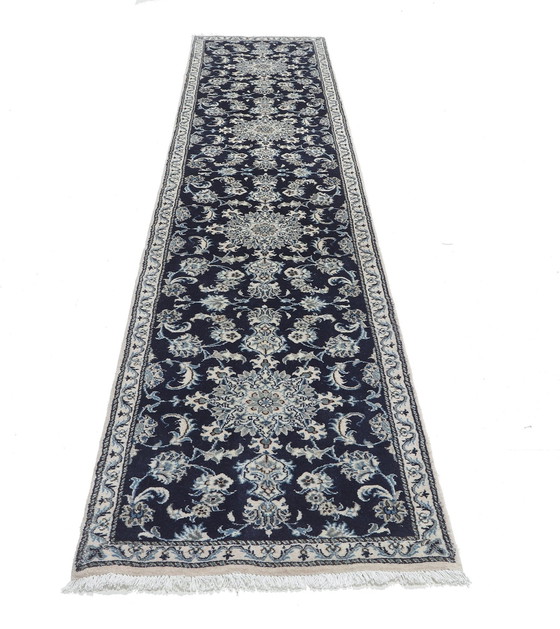 Image 1 of Original hand-knotted Persian carpet Nain 12 La 386 X 80 Cm