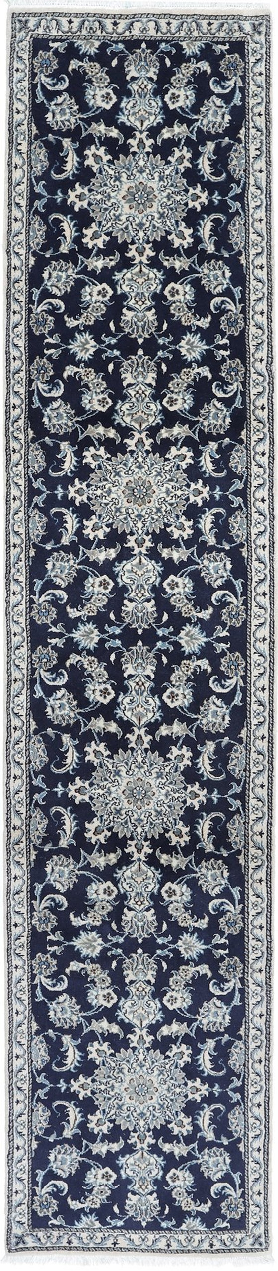 Image 1 of Original hand-knotted Persian carpet Nain 12 La 386 X 80 Cm