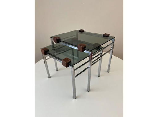 Designer coffee table / living room table Chrome