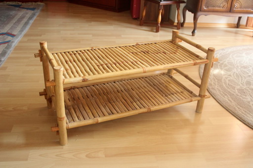Flower bench - Magazine rack - Bamboo - Vintage