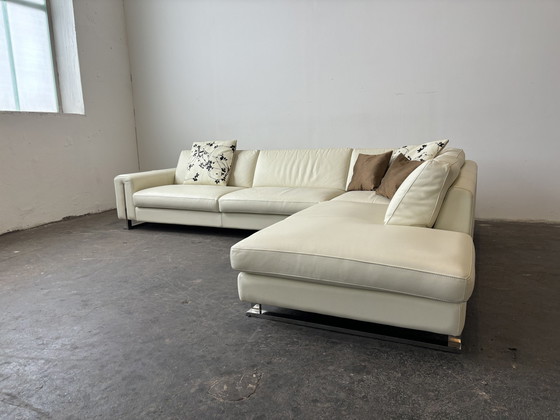 Image 1 of Roche Bobois Paris designer sofa leather