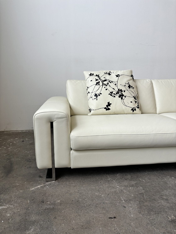 Image 1 of Roche Bobois Paris designer sofa leather