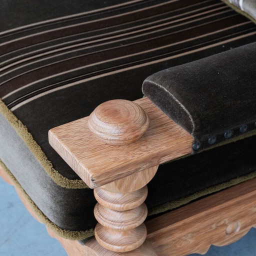 Vintage oak living room set, Denmark 1970