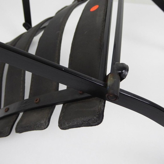 Image 1 of Pair of 2 vintage liner folding chairs, France 1960