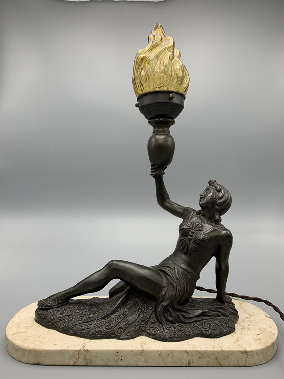 Image 1 of Art Deco Lady lamp (French) ca. 1925