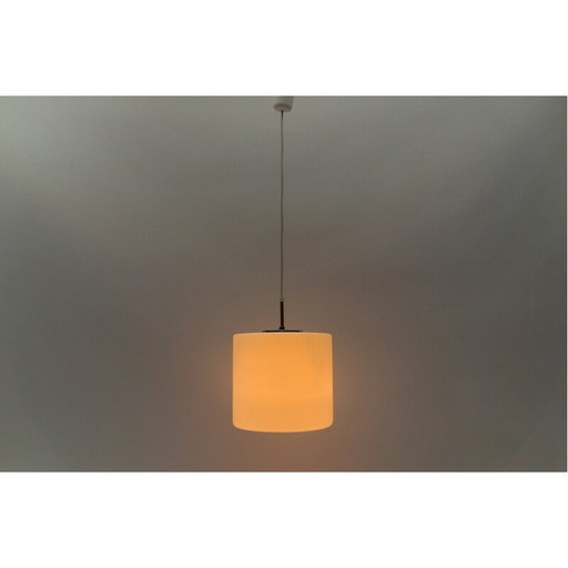 Vintage opaline glass ceiling lamp for Limburg, Germany 1960