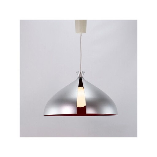 Vintage pendant lamp with aluminum shade, 1970-1980