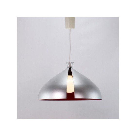 Image 1 of Vintage pendant lamp with aluminum shade, 1970-1980