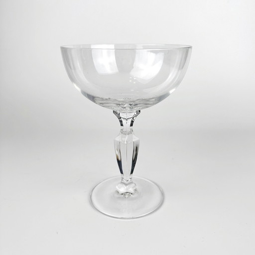 6x crystal glass champagne bowls