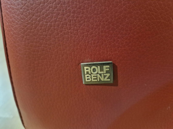 Image 1 of Rolf Benz Ego 3 seater Bordeaux Leather Edgar Reuter like new