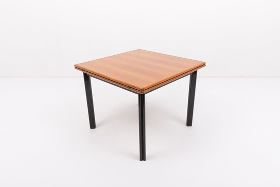 Image 1 of Table de salle à manger pliante en noyer au design italien des années 1980