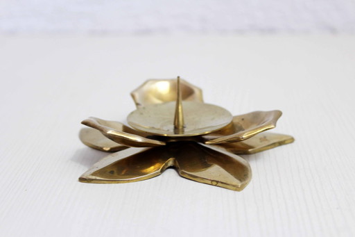 Brass Flower Candle Holder